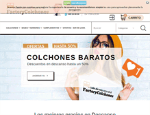 Tablet Screenshot of factorycolchones.com